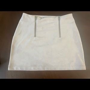 Pink Suede Mini Skirt